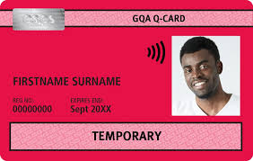 Red temporary construction card